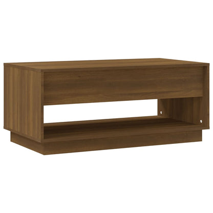 Coffee Table Brown Oak 102,5x55x44 cm Engineered Wood