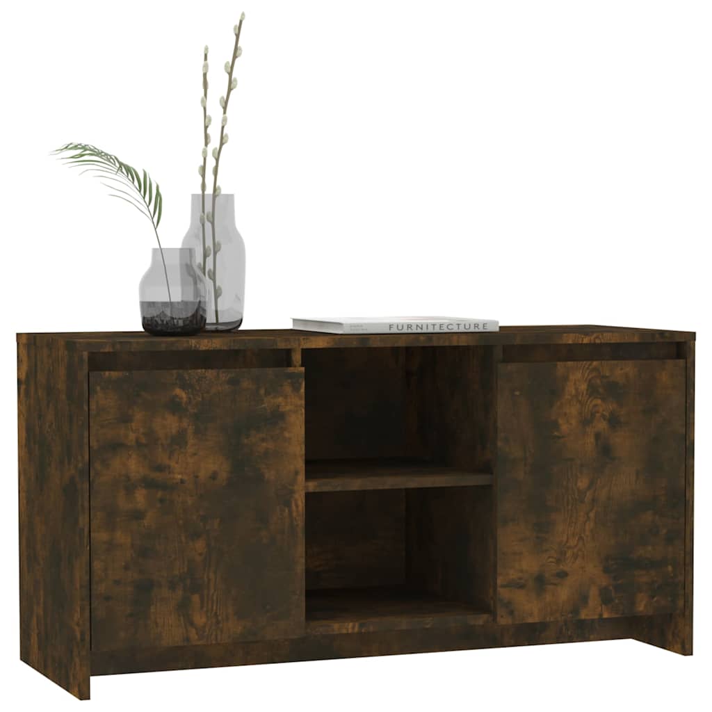 TV Cabinet Smoked Oak 102x37,5x52,5 cm Engineered Wood