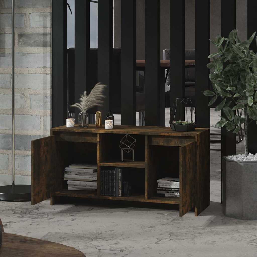 TV Cabinet Smoked Oak 102x37,5x52,5 cm Engineered Wood