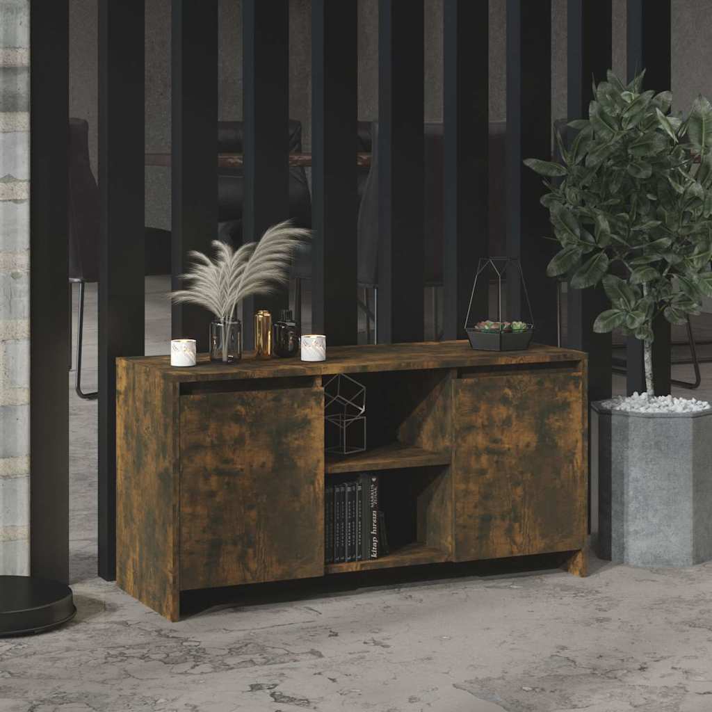 TV Cabinet Smoked Oak 102x37,5x52,5 cm Engineered Wood