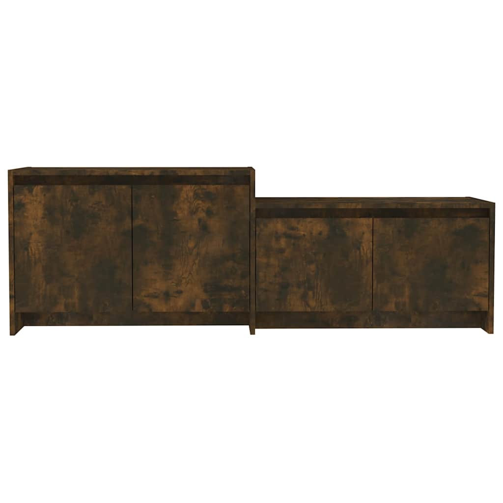 TV Cabinet Smoked Oak 146,5x35x50 cm Engineered Wood