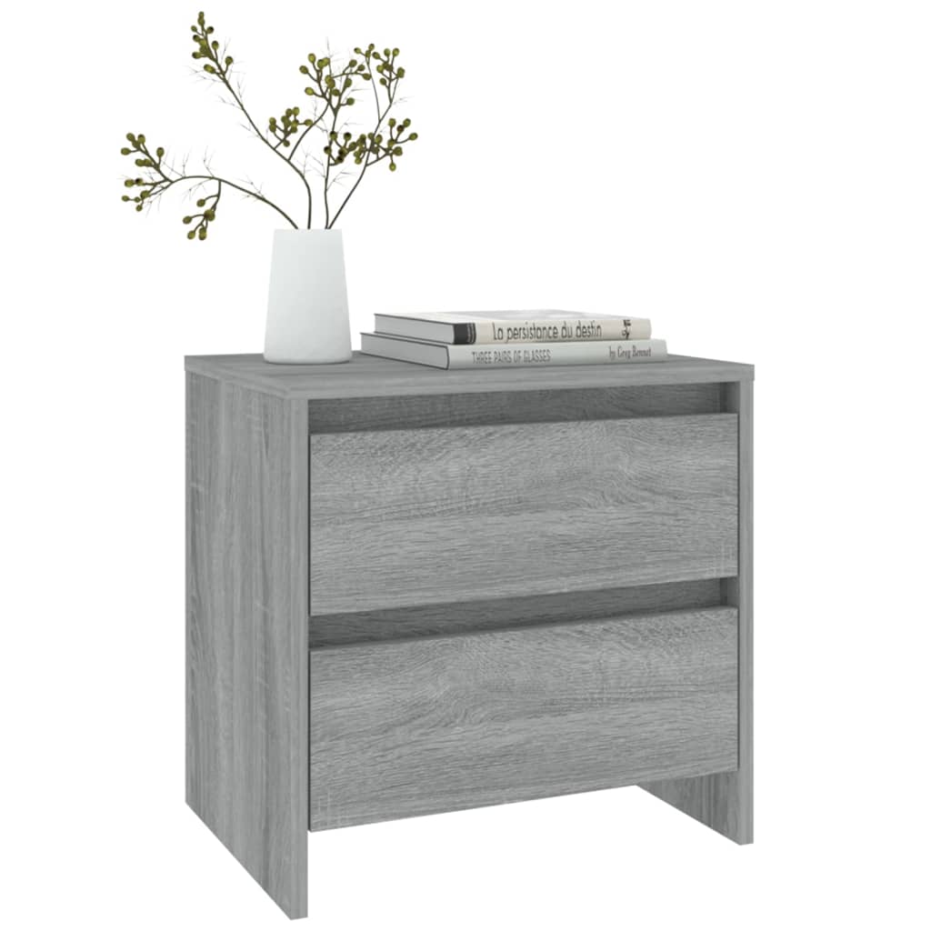 Bedside Cabinet Grey Sonoma 45x34.5x44.5 cm Engineered Wood