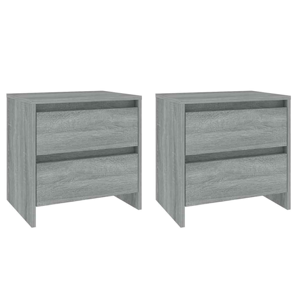 Bedside Cabinets 2 pcs Grey Sonoma 45x34.5x44.5 cm
