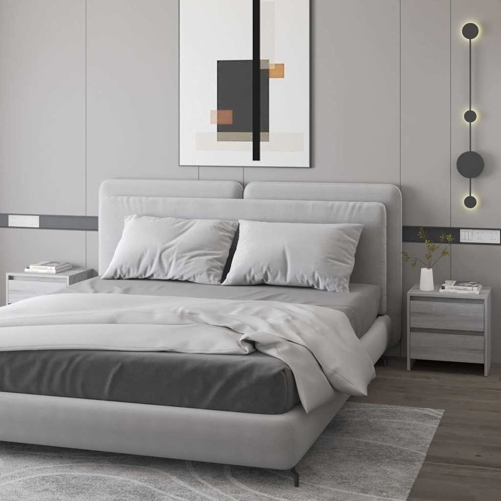 Bedside Cabinets 2 pcs Grey Sonoma 45x34.5x44.5 cm