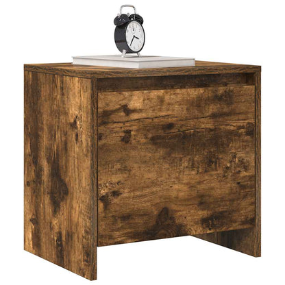 Bedside Cabinet Smoked Oak 45x34x44.5 cm Engineered Wood