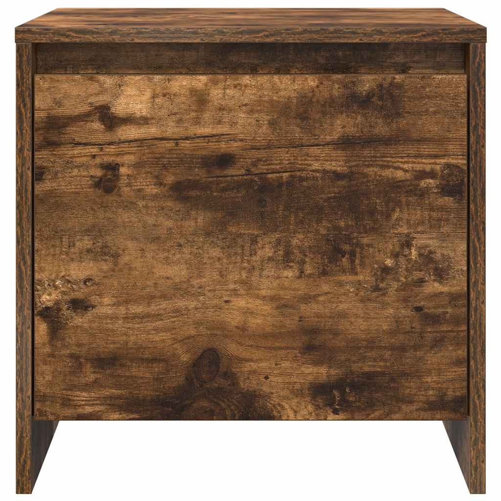Bedside Cabinet Smoked Oak 45x34x44.5 cm Engineered Wood