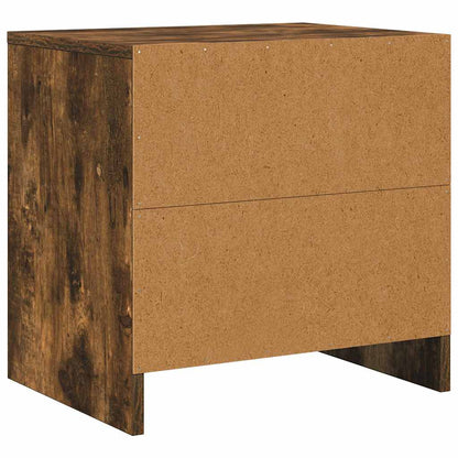 Bedside Cabinet Smoked Oak 45x34x44.5 cm Engineered Wood