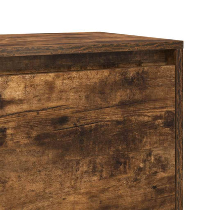 Bedside Cabinet Smoked Oak 45x34x44.5 cm Engineered Wood