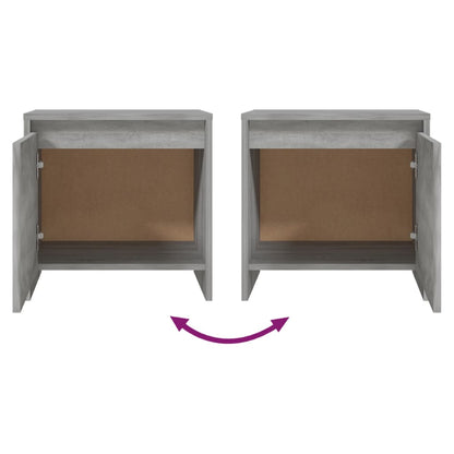 Bedside Cabinets 2 pcs Grey Sonoma 45x34x44.5 cm Engineered Wood