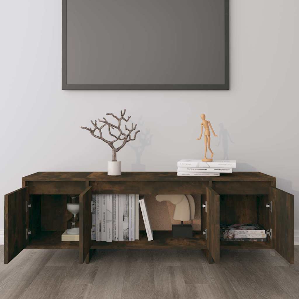 TV Cabinet Smoked Oak 120x30x40,5 cm Engineered Wood
