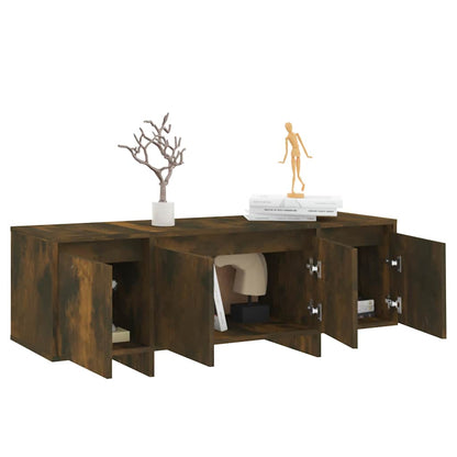 TV Cabinet Smoked Oak 120x30x40,5 cm Engineered Wood