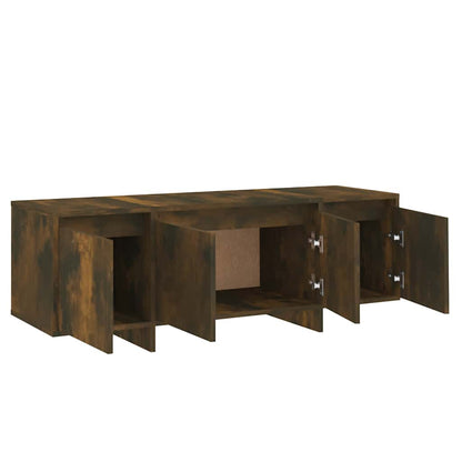 TV Cabinet Smoked Oak 120x30x40,5 cm Engineered Wood