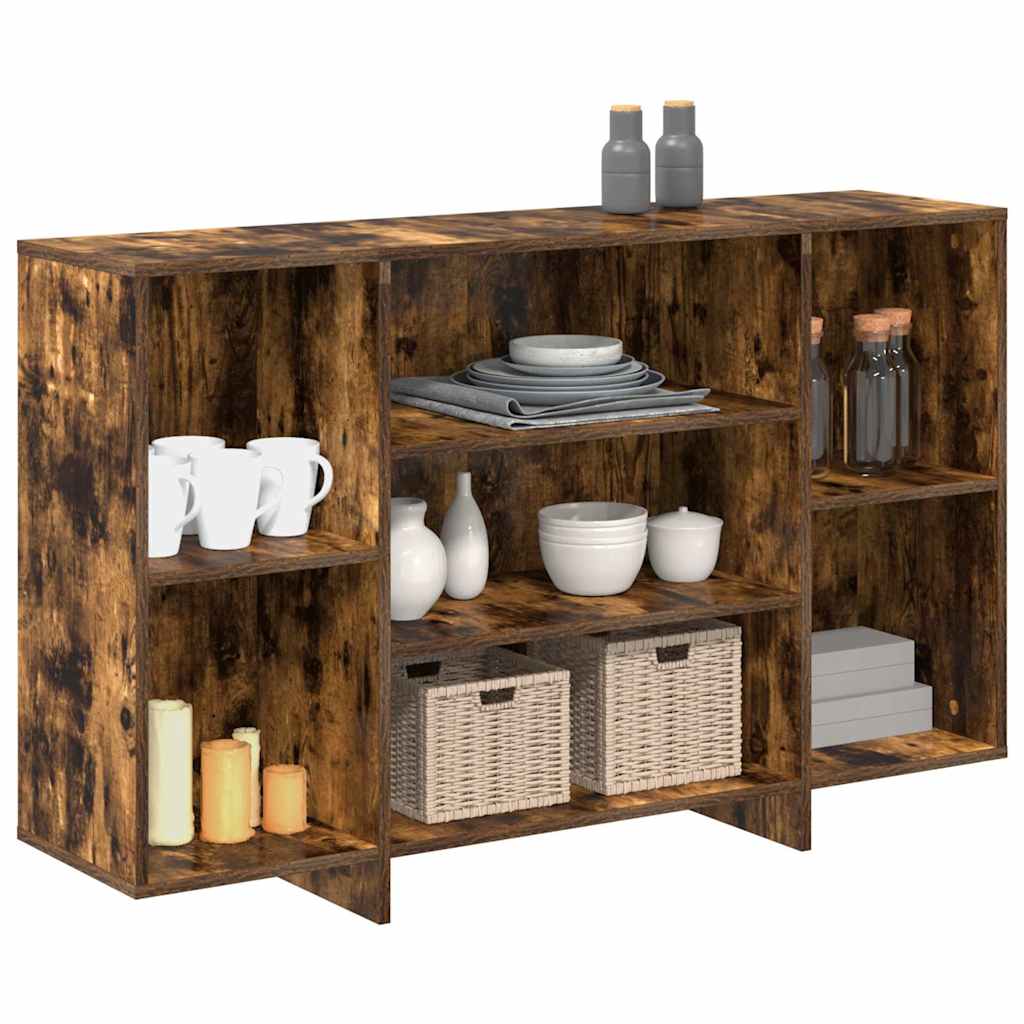 813065 vidaXL Sideboard Smoked Oak 120x30x75 cm Engineered Wood