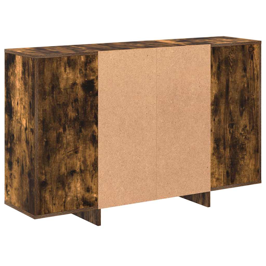 Sideboard Smoked Oak 120x30x75 cm Engineered Wood