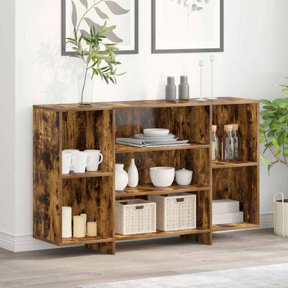 813065 vidaXL Sideboard Smoked Oak 120x30x75 cm Engineered Wood