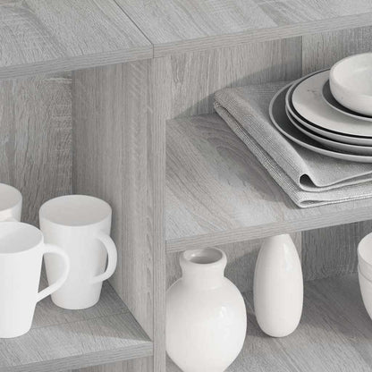813066 vidaXL Sideboard Grey Sonoma 120x30x75 cm Engineered Wood