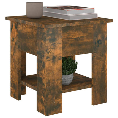 Coffee Table Smoked Oak 40x40x42 cm Engineered wood