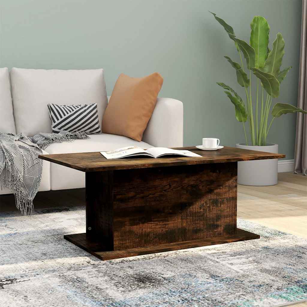 813092 vidaXL Coffee Table Smoked Oak 102x55,5x40 cm Engineered Wood