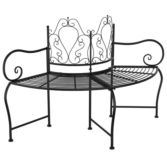 Tree Bench | Black | Steel | 150 cm diameter | Durable | Tree Bench