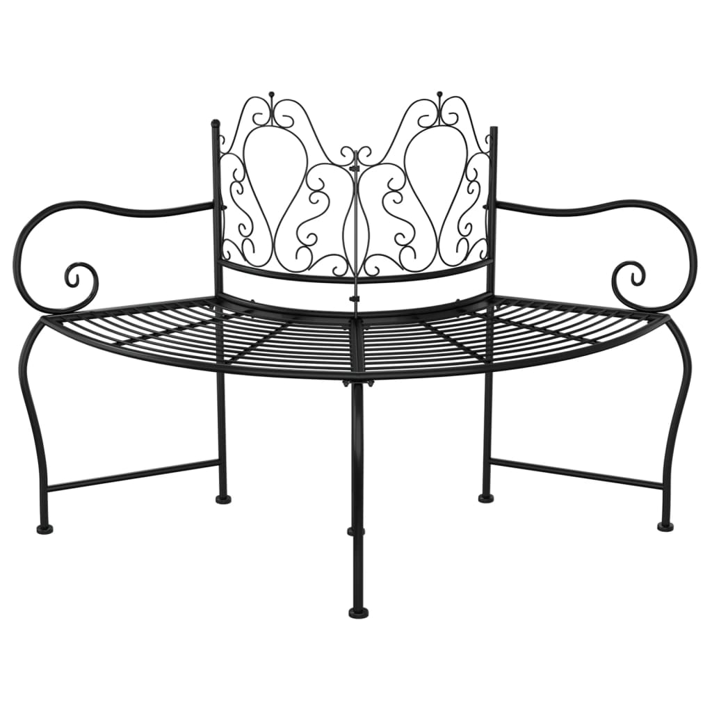 Tree Bench | Black | Steel | 150 cm diameter | Durable | Tree Bench