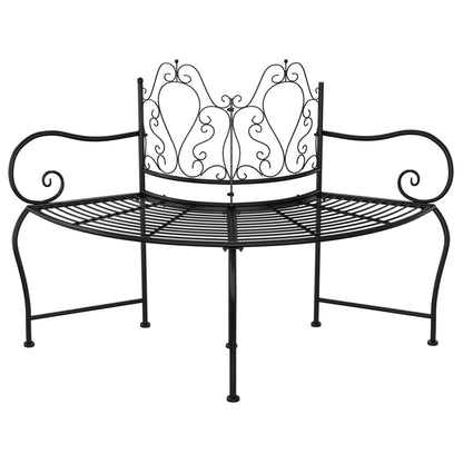 Tree Bench | Black | Steel | 150 cm diameter | Durable | Tree Bench