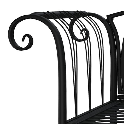 Garden Bench | Black | Steel | Standard | Durable | Garden Bench