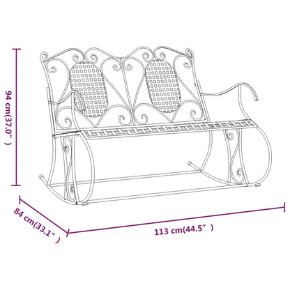 Rocking Bench | Black | Steel | Standard | Rocking Bench | Rectangular