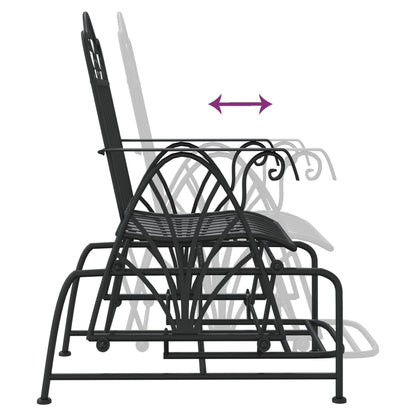 Glider Bench | Black | Steel | 61 x 81 x 99 cm | Glider Bench