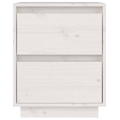Bedside Cabinets 2 pcs White 40x35x50 cm Solid Wood Pine