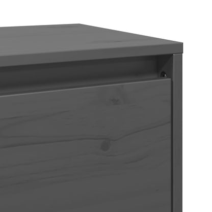 Wall Cabinets 2 pcs Grey 45x30x35 cm Solid Pinewood