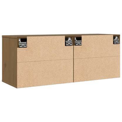 Wall Cabinets 2 pcs Honey Brown 45x30x35 cm Solid Pinewood