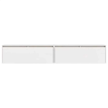 Wall Cabinets 2 pcs White 100x30x35 cm Solid Wood Pine