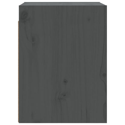 Wall Cabinets 2 pcs Grey 30x30x40 cm Solid Wood Pine