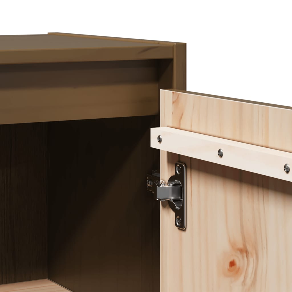 Wall Cabinet Honey Brown 30x30x60 cm Solid Wood Pine