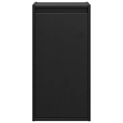Wall Cabinets 2 pcs Black 30x30x60 cm Solid Wood Pine
