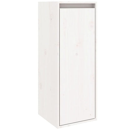 Wall Cabinet White 30x30x80 cm Solid Wood Pine