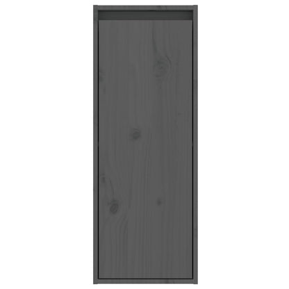 Wall Cabinet Grey 30x30x80 cm Solid Wood Pine