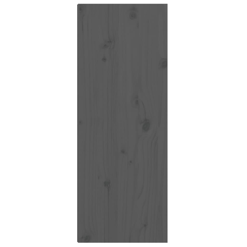 Wall Cabinet Grey 30x30x80 cm Solid Wood Pine