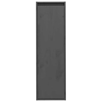 Wall Cabinets 2 pcs Grey 30x30x100 cm Solid Pinewood