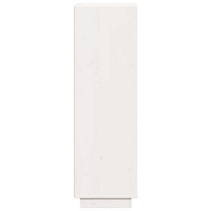 Highboard White 37x34x110 cm Solid Wood Pine