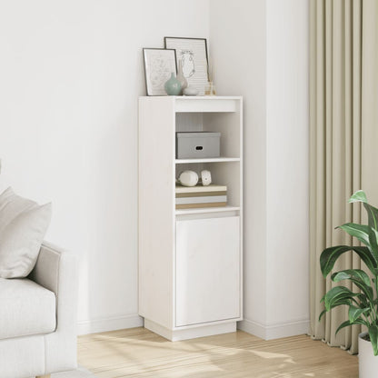 Highboard White 37x34x110 cm Solid Wood Pine