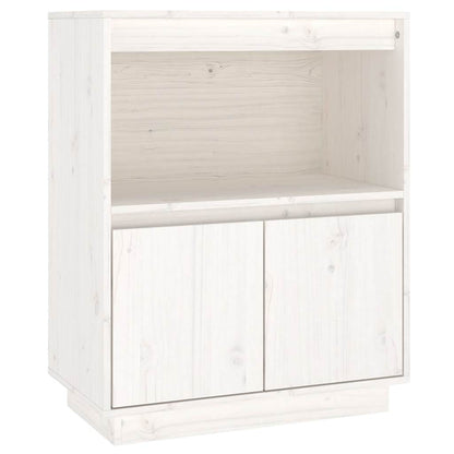 Sideboard White 60x34x75 cm Solid Wood Pine