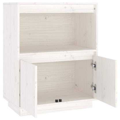 Sideboard White 60x34x75 cm Solid Wood Pine
