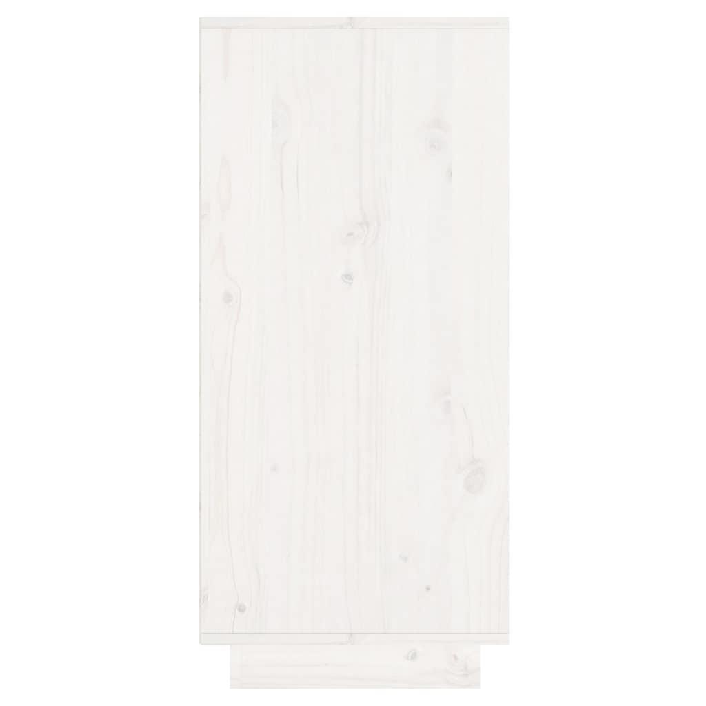 Sideboard White 60x34x75 cm Solid Wood Pine