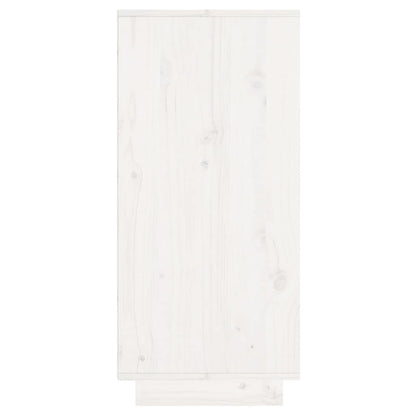 Sideboard White 60x34x75 cm Solid Wood Pine