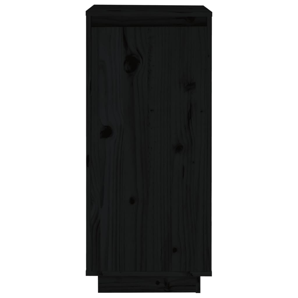 Shoe Cabinet | Black | Solid pinewood | Compact | Shoe Cabinet