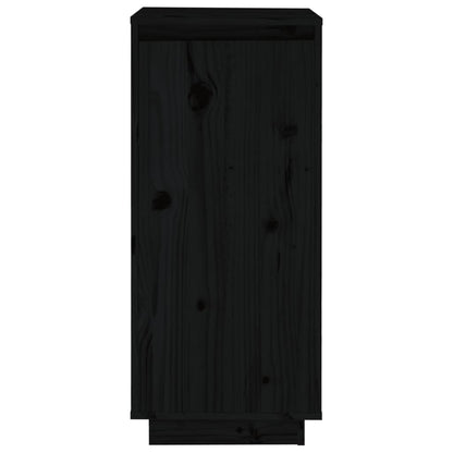 Shoe Cabinet | Black | Solid pinewood | Compact | Shoe Cabinet