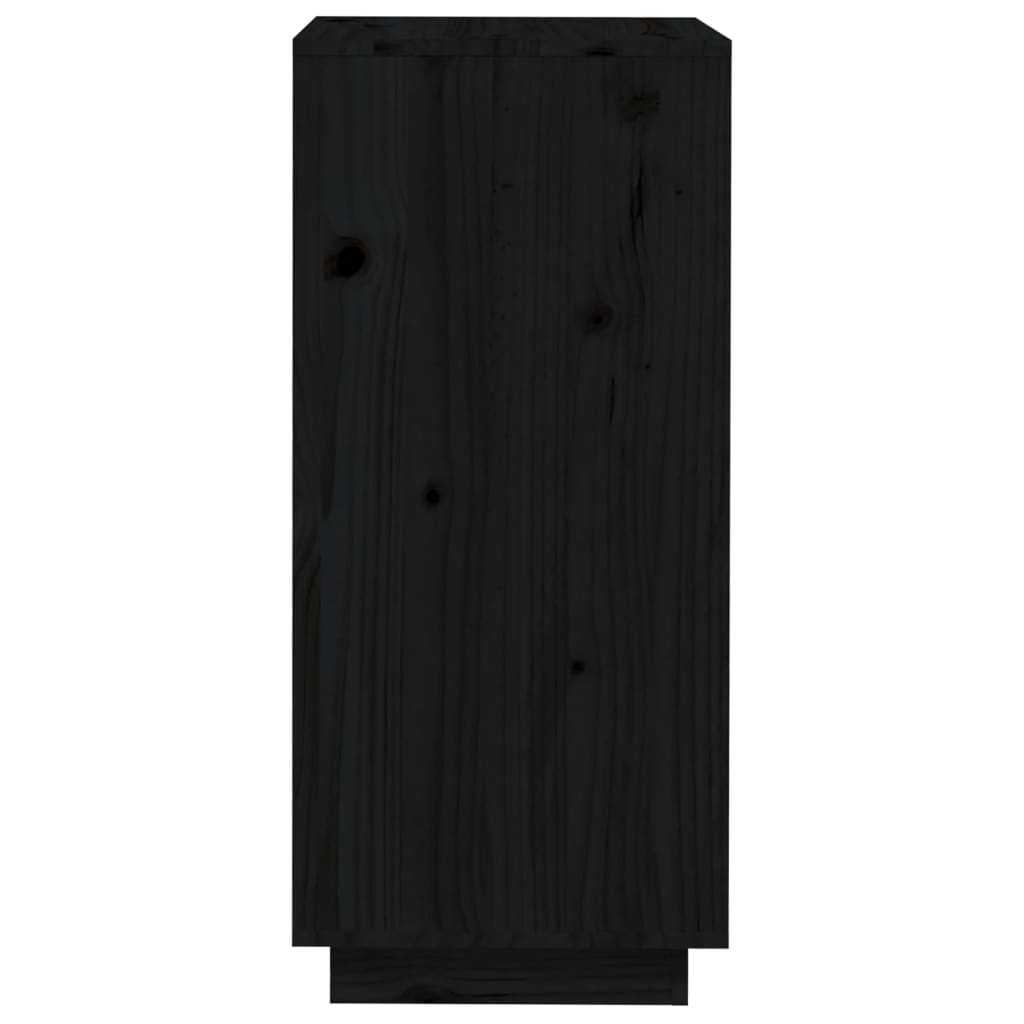 Shoe Cabinet | Black | Solid pinewood | Compact | Shoe Cabinet