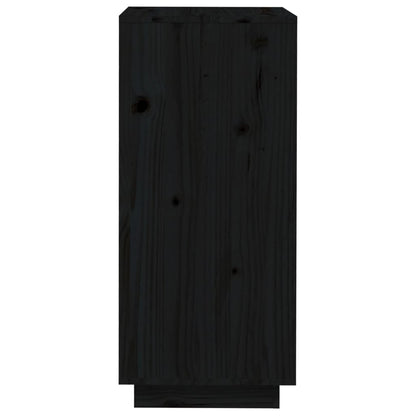 Shoe Cabinet | Black | Solid pinewood | Compact | Shoe Cabinet