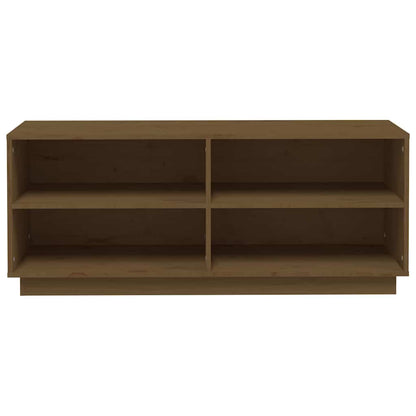 Shoe Cabinet Honey Brown 110x34x45 cm Solid Wood Pine
